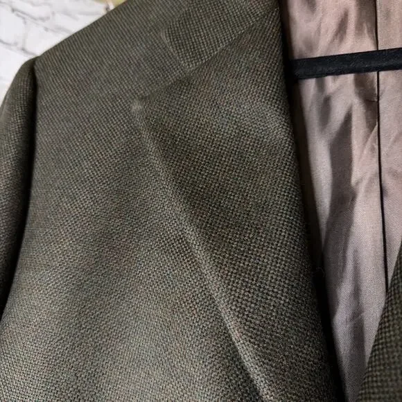 Gianni Manzoni Italy Pure New Wool Blazer Sport Coat Lanificio di Pray Brown